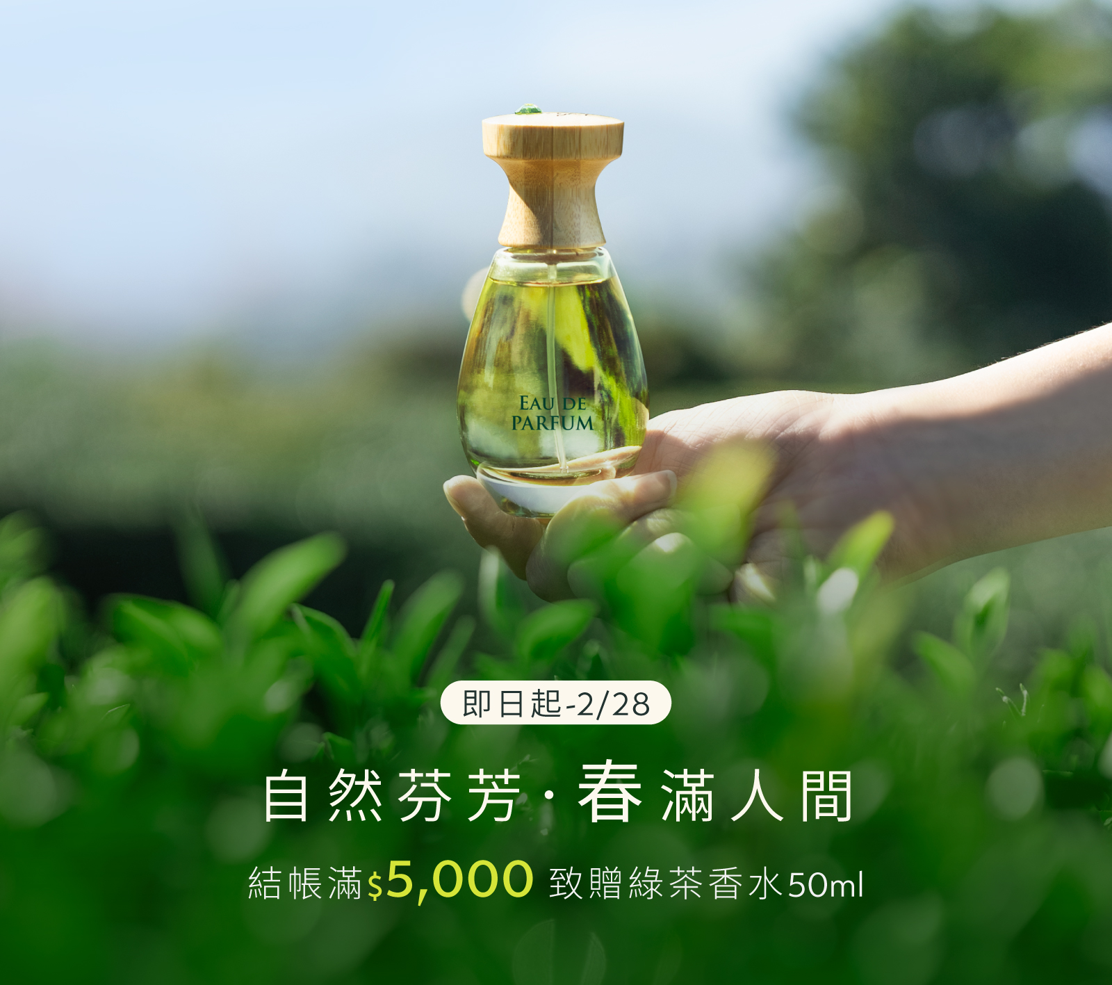 【260215-260228】綠茶香水滿額$5000贈